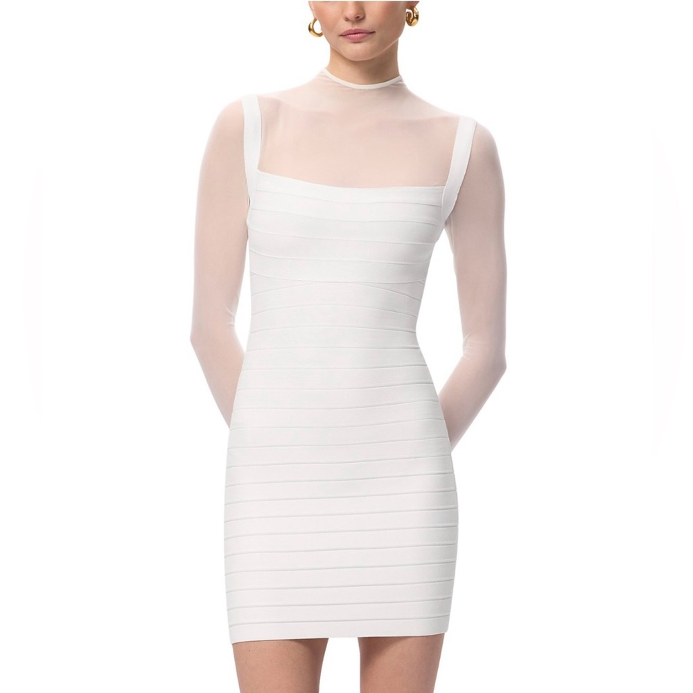 💎 ✨ Herve Leger Amy Dress- Small/Alabaster